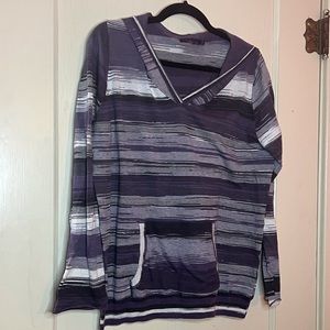 Prana Purple and White Hoodie XXL
